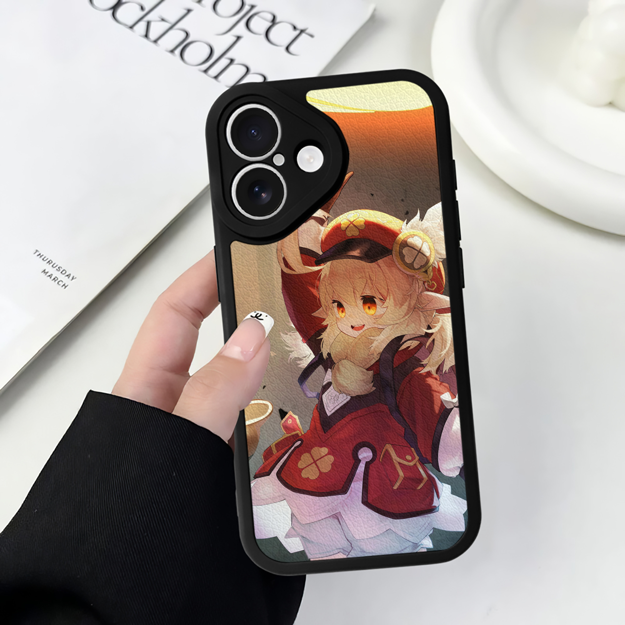 げんし神 genshin 【iPhone 16シリーズ対応】シリコンスマホケース（レザー調） 材質：シリコン